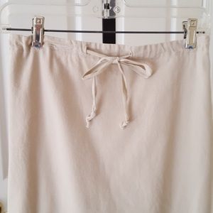 Long Skirt with drawstring adjustable waist.
